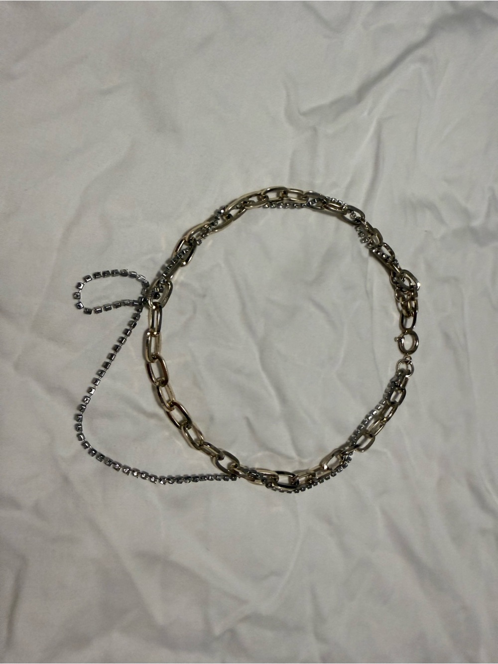 Two-Tone Link Chain Necklace - Gold and Silver